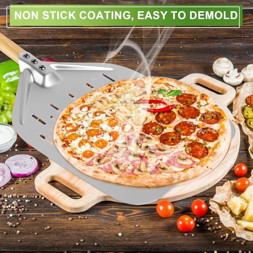 Pelle à pizza perforée pour réussir vos soirées de cuisson au feu de bois