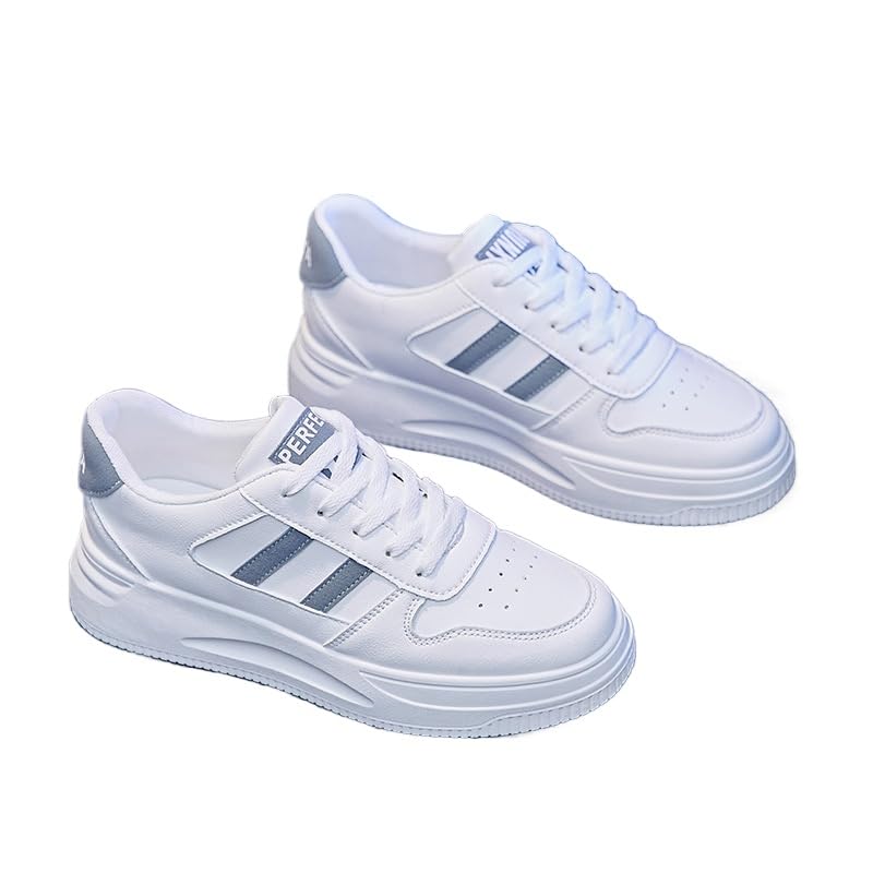 Comfortable and Breathable Wholesale Student Flat White Shoes Light Breathable Sports Board Shoes Women Street Shot Internet Celebrity Women Thick-Soled Muffin