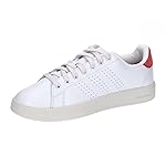 adidas Advantage Premium Leather Shoes, Men's Shoes, EU, Core White Core White Bright Red, 36 EU