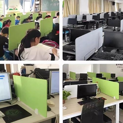 Sichtschutzwand für den Schreibtisch, Akustik-Trennwand für den Schreibtisch – freistehende, geräuschreduzierende Trennwand für Büro und Klassenzimmer, schalldichte Tischabtrennung, Grün, 30