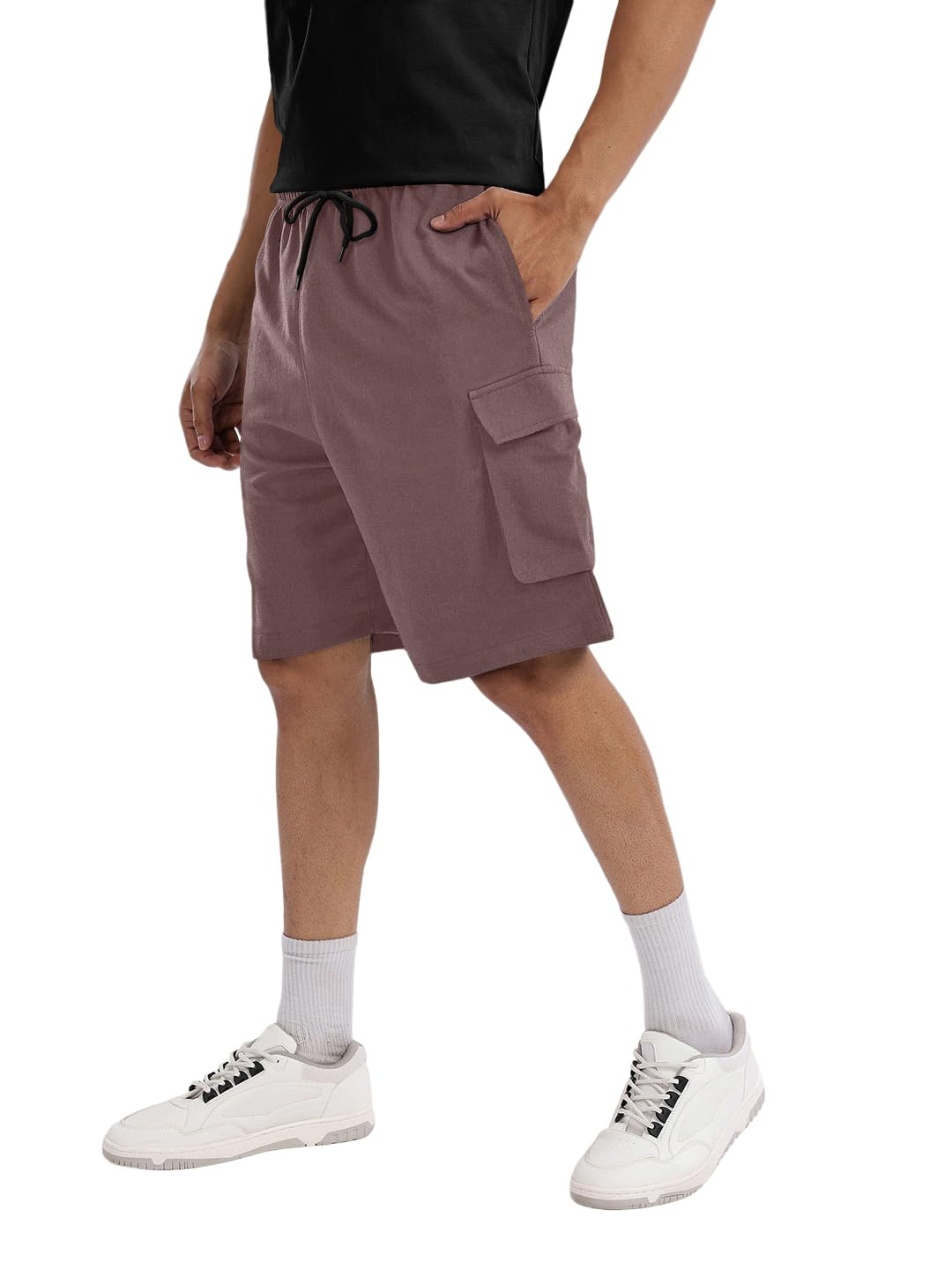Pinkmint Men’s Cotton Lycra Shorts | Stretchable Comfortable Men’s Shorts with Elastic Waist & Drawstring | Ideal for Gym, Running, Travel-picture-38