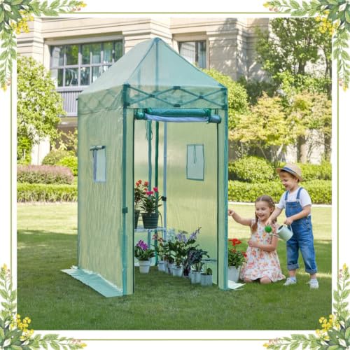 Image of Solayis Pop Up Greenhouse, 6x4 ft Portable Walk in Greenhouse
