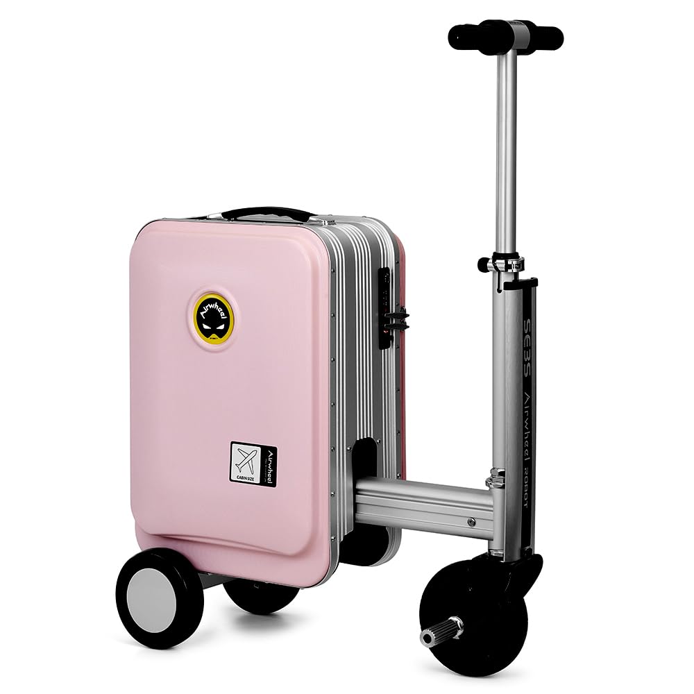 AirwheelSE3S Smart Riding Luggage Electric Suitcase Scooter with Removable Battery (pink)