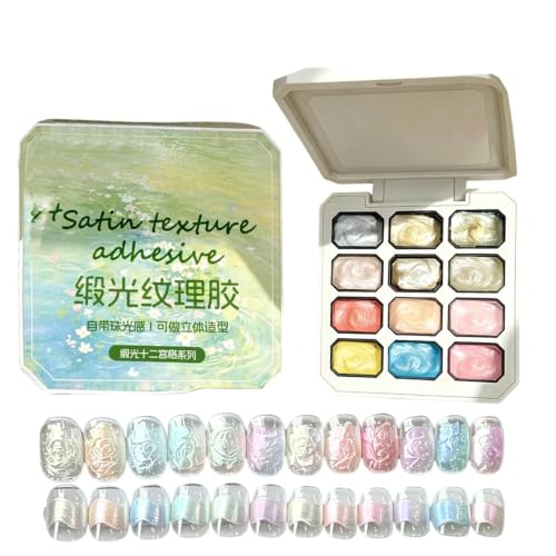 Painting Gel | 12 Colors No Wipe Silk Satin Manicure Design Palette