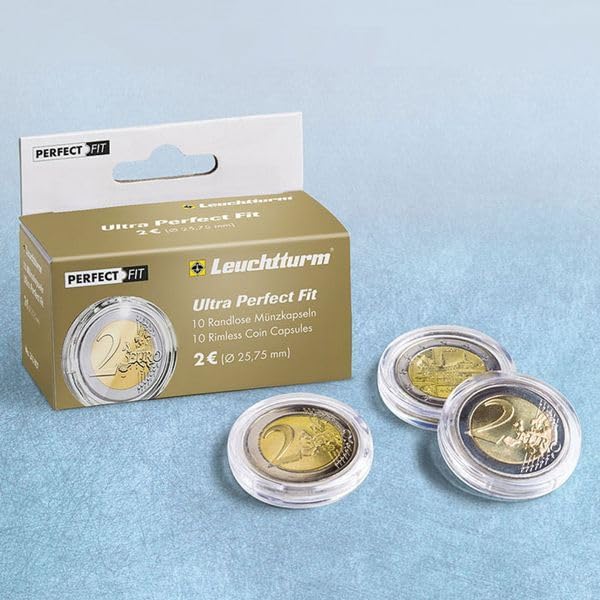 Leuchtturm Ultra Coin Capsules for 1 oz. Maple Leaf Gold (30,00 mm), Pack of 100