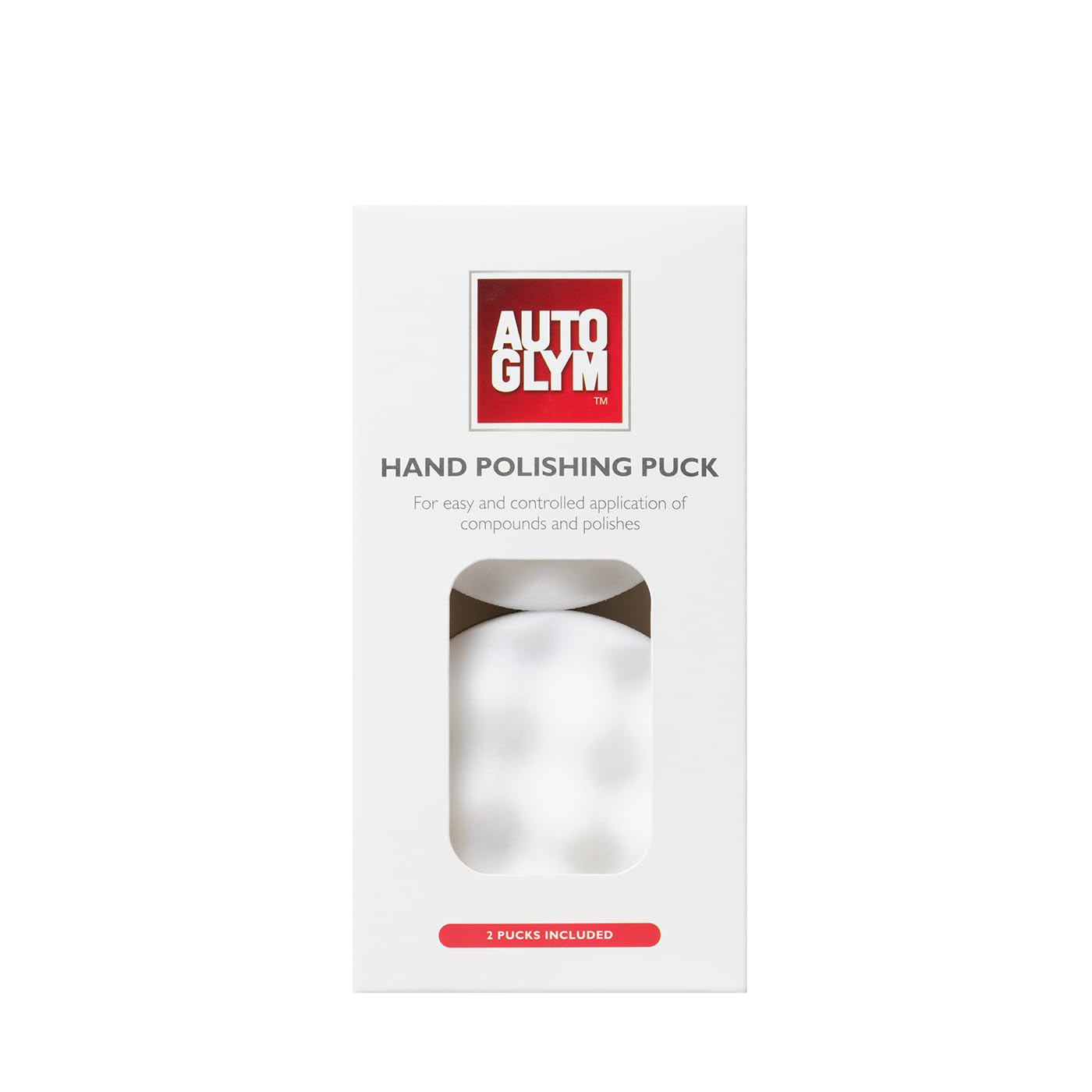 Autoglym Hand Polishing Puck, 2 Pack – Reusable Microfiber Applicator Pads for Hand‑Applying Car Polish, Wax, and Compounds, Ideal for Car Care Detailing