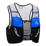 AONIJIE Mochila de hidratación de 2,5 litros Marathoner Running Race Chaleco de hidratación para correr con paquete de hidratación [Para hombres o mujeres] (Azul negro, L/XL)