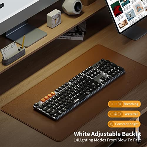 Protoarc Bluetooth Mechanical Keyboard For Office, Mech K300 Tactile Quiet Comfortable Keyboard With Backlit Low Profile Keys, Wired/Wireless Rechargeable Programmable Keyboard, Mac/Windows/Android #TOP1