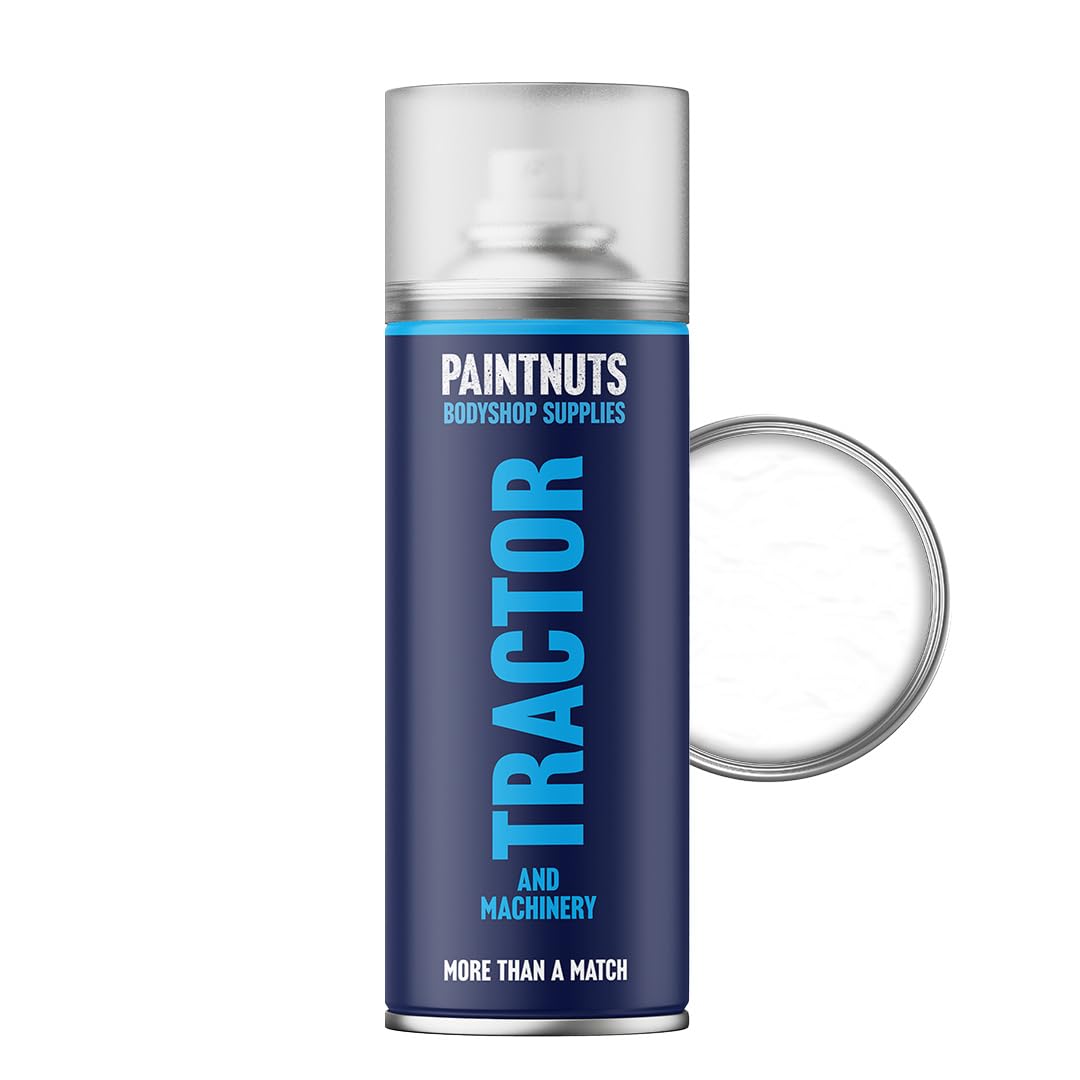 Paintnuts New Holland Felgen White Tractor & Machinery Paint Suitable For (Lm9404) - 400Ml Aerosol
