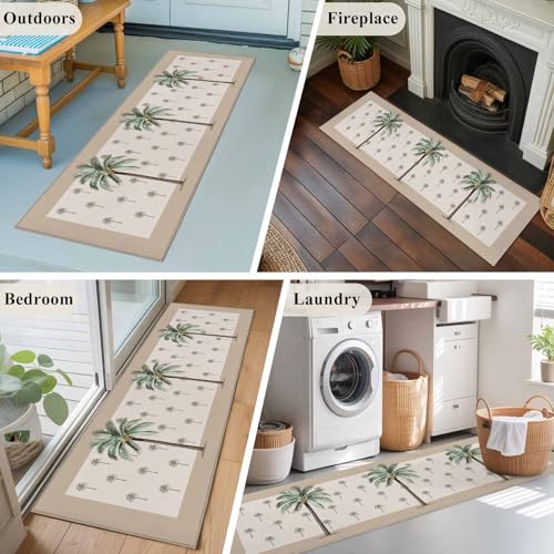 Tapete corredor Palm Trees 2x6 lavable antideslizante miniatura 7