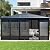 Domi 13’ x 16.5’ Sunroom, All Season Solarium Gazebo with Galvanized Steel Roof, Outdoor Aluminum Screen Houses with 2 Lockable Sliding Doors, Moveable PE Screens for Lawn Deck Backyard, Dark Grey