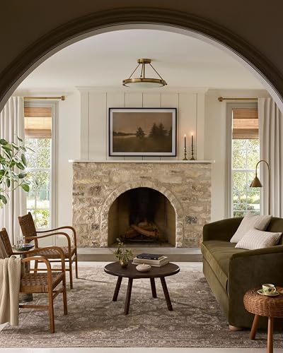 Loloi Magnolia Home by Joanna Gaines Pace Collection PAC-03 Taupe/Wheat 9'-6" x 12'-3" Area Rug