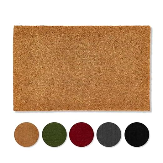 Carpido paillasson Coco antidérapant - paillasson antibactérien pour l'extérieur Couvert - Fibre Naturelle Durable - 100% Coco 40x60 cm Naturel
