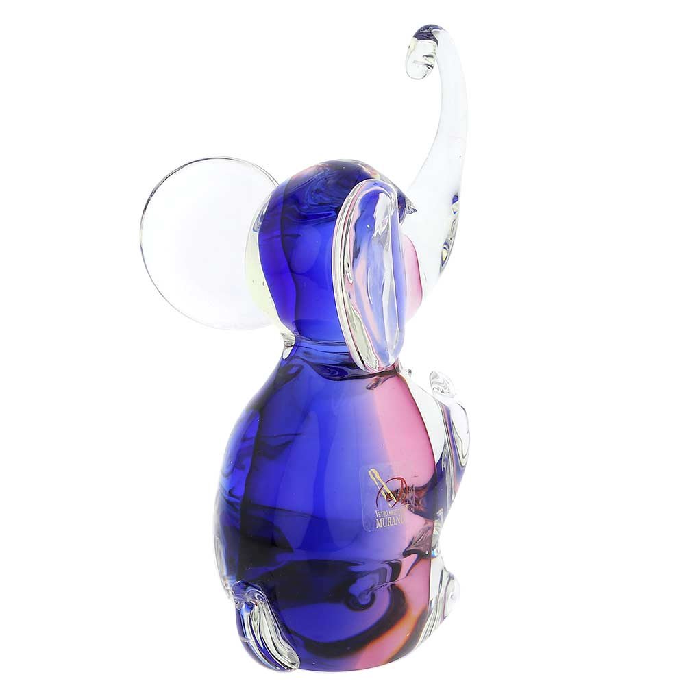 Amazon.co.jp: GlassOfVeniceムラーノガラス象 – ローズとブルー
