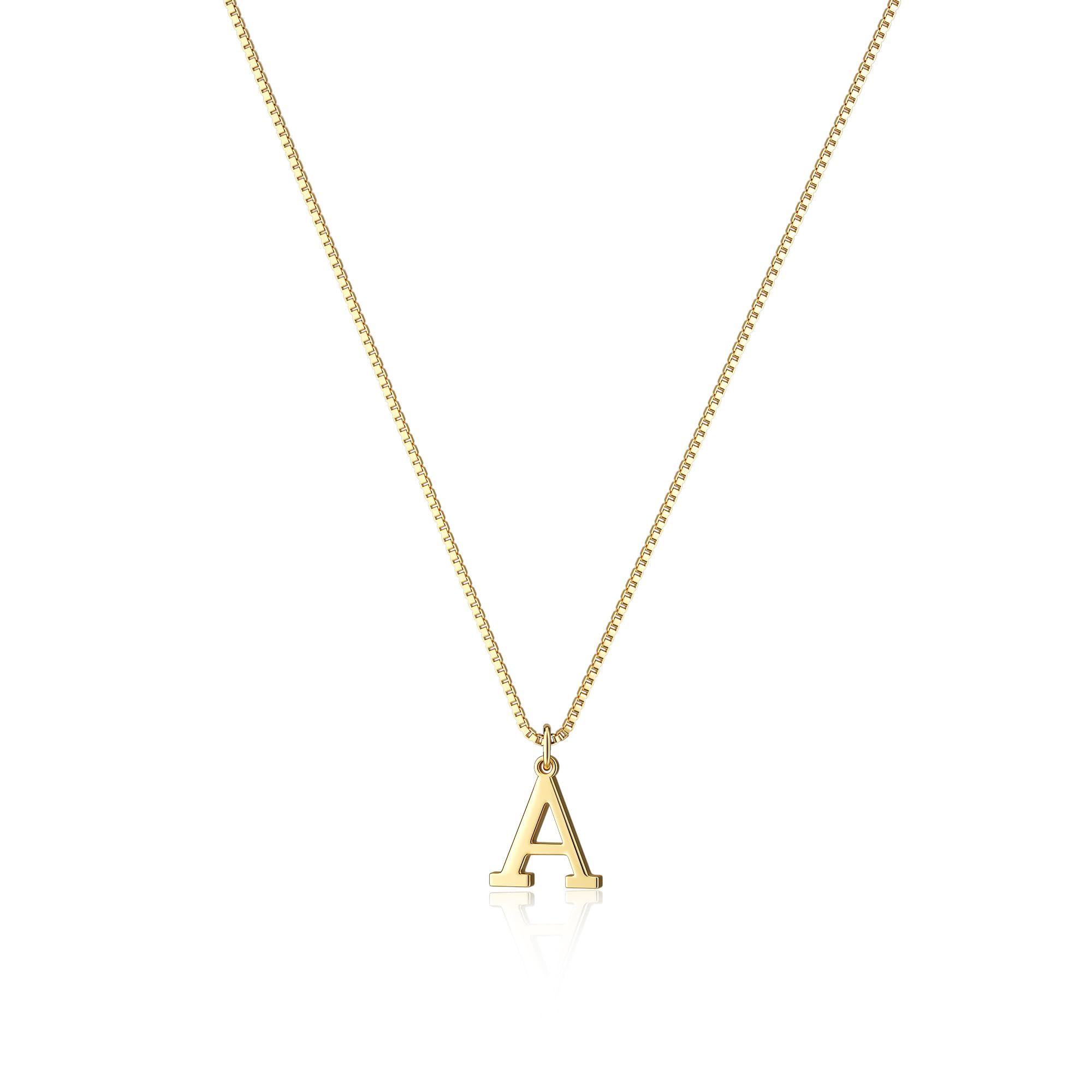 Foxgirl Gold Initial Necklaces for Women, Dainty Gold Letter Necklace Tiny A-Z Pendant Choker Necklace Trendy Cute Personalized Monogram Name Necklace Gold Jewelry Necklace for Women Gift