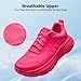NORTIV 8 Women's Walking Shoes Cushion Running Tennis Shoes ActiveFloat Non-Slip Comfortable Breathable Workout Gym Sports Athletic Fashion Sneakers,Size 8.5,Hot Pink,SNWS245W