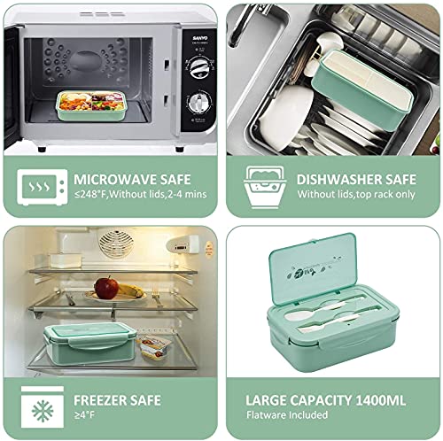 Rylan Tiffin Box Lunch Box for Kids - Lunch Boxes for Office Men Leak Proof 3 Compartment Lunch Box Reusable Freezer Safe Food Containers with Spoon for Adults and Kids (211) - Image 5