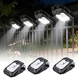 Solarlampen für Außen mit Bewegungsmelder, Garten Solar Lampe Clip-on, Wasserdichtes ABS-Material, Led Solarleuchten mit Drei-Gang-Einstellung 120°-Erkennung für Höfe, Garagen, Dachrinnen (3 Stück)