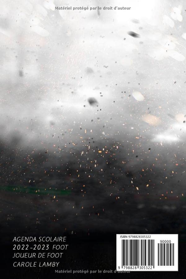 Vista 2 de Agenda scolaire 20222023 Foot Joueur de football Fourniture scolaire collège, lycée, étudiant, CM2 - 2 jours par page - 12 lignes par jour - Garçon