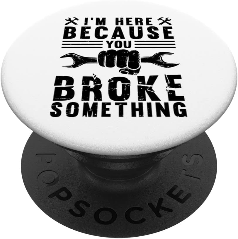 Funny Handyman Design For Men Women Repairman Repair Tools PopSockets Swappable PopGrip