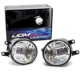 iJDMTOY OEM Spec 15W Xenon White LED Projector Fog Lights Compatible With Lexus IS GS CT LX RX Toyota Camry Venza Prius Sienna etc. Powered by 3 Pieces High Power 5W CREE XB-D LED Emitters
