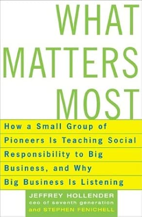 What Matters Most: Creating Businesses That Matter book cover