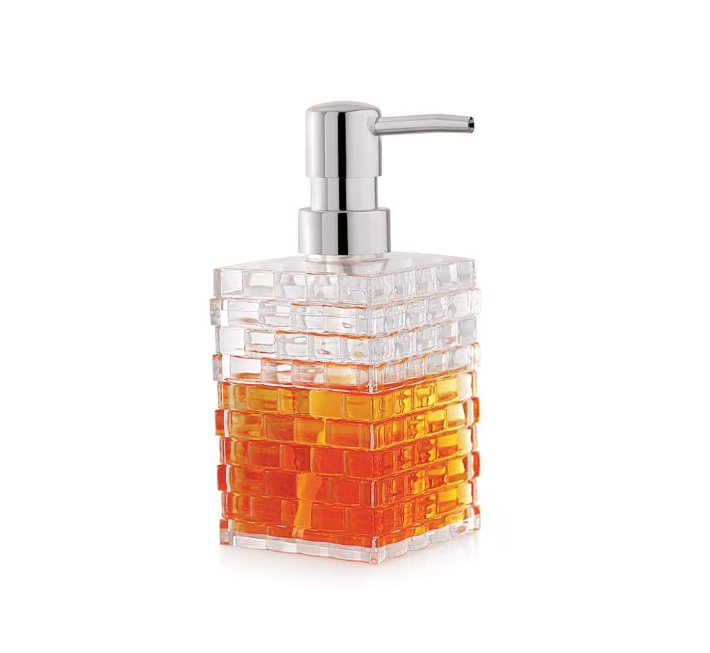 Nimbose® Ceramic Like Acryclic Soap Dispenser for Wash Basin - Handwash Dispenser Bottle - Leak-Proof Design with Silver Glossy Pump (Blackish Brown Color, Qty:1) 3