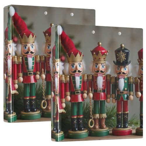 Classeur imprimé à trois anneaux école université bureau motif Noël chic