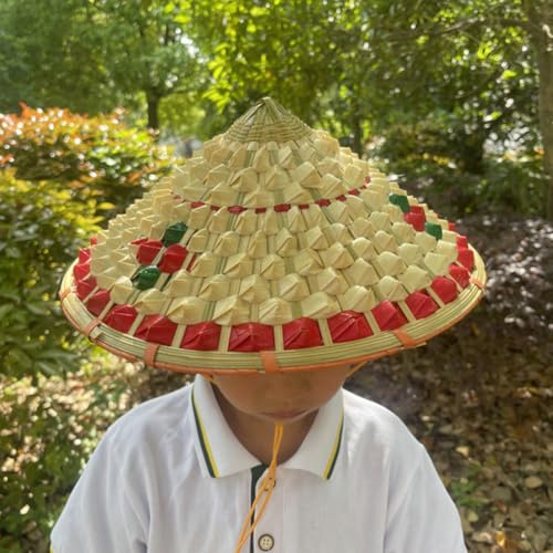 Sombrero de bambú para pesca y uso exterior UKCOCO con protección solar 5