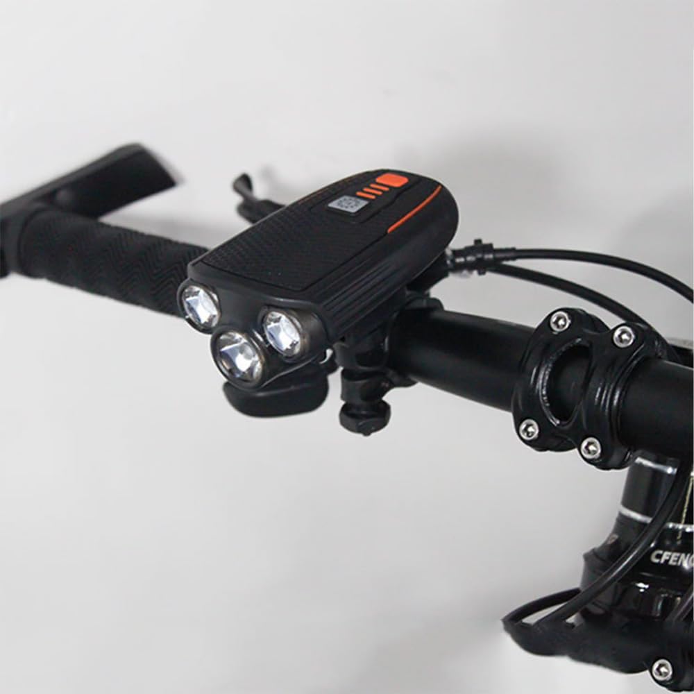 Faro Anteriore per Bicicletta con sensore di Luce Intelligente, Ricarica USB, Perline L2, Illuminazione Notturna per Ciclismo.