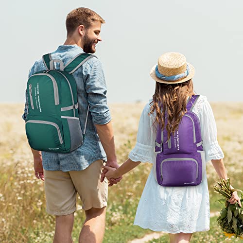 Image of ZOMAKE Lightweight Packable Backpack, 35L Foldable Daypack (Dark Green)