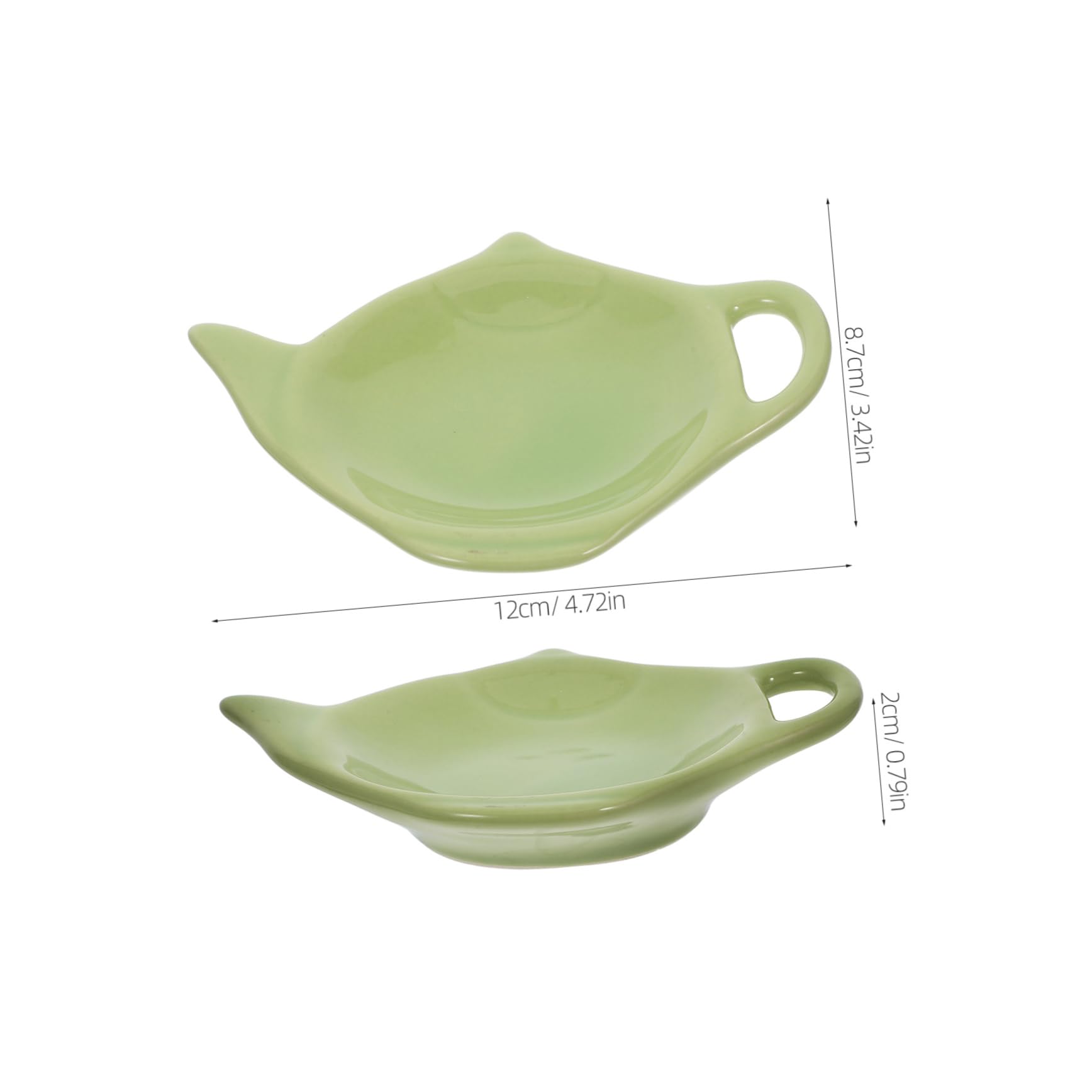 OFFSCH Elegant Teapot Shape Tea Bag Holder Ceramic Coaster for Used Tea Bags Multipurpose Tea Accessories for Kitchen