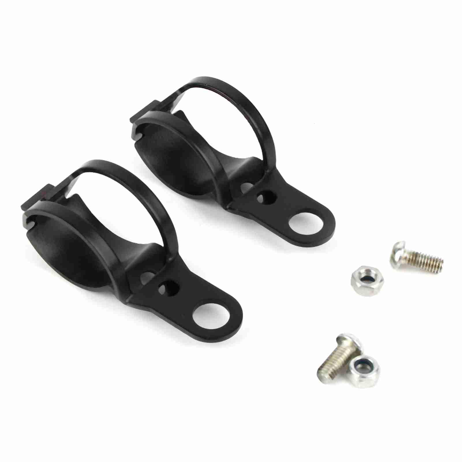 Klanata Motorbike Turn Signal Mount Bracket, 30-43mm Fork Relocation Clamps, Universal Fit for 37mm-51mm Fork Tubes, Black
