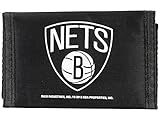 Rico Industries NBA Rico Industries Brooklyn Nets Nylon Tri-Fold Wallet Nylon Tri-Fold Wallet, 3 x 5-'