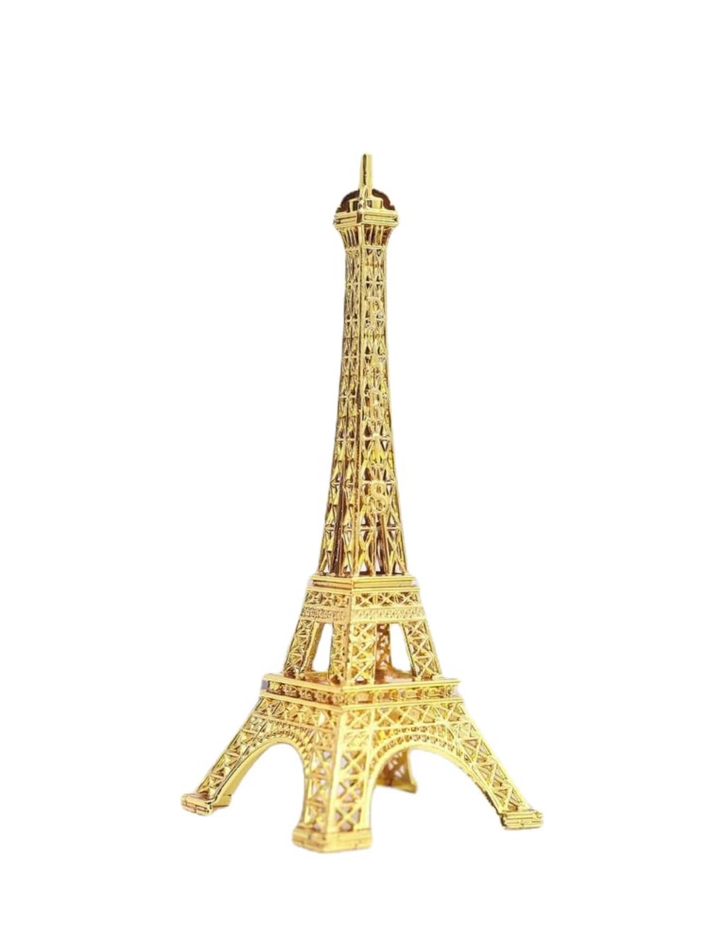 Anso Gold Eiffel Tower Art Decoration Statue Home Decor Figurines Alloy Craft Model (18Cm)