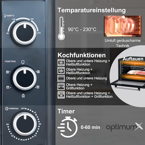 OptimumX Miniugn 60L XXL med cirkulation och roterande spett