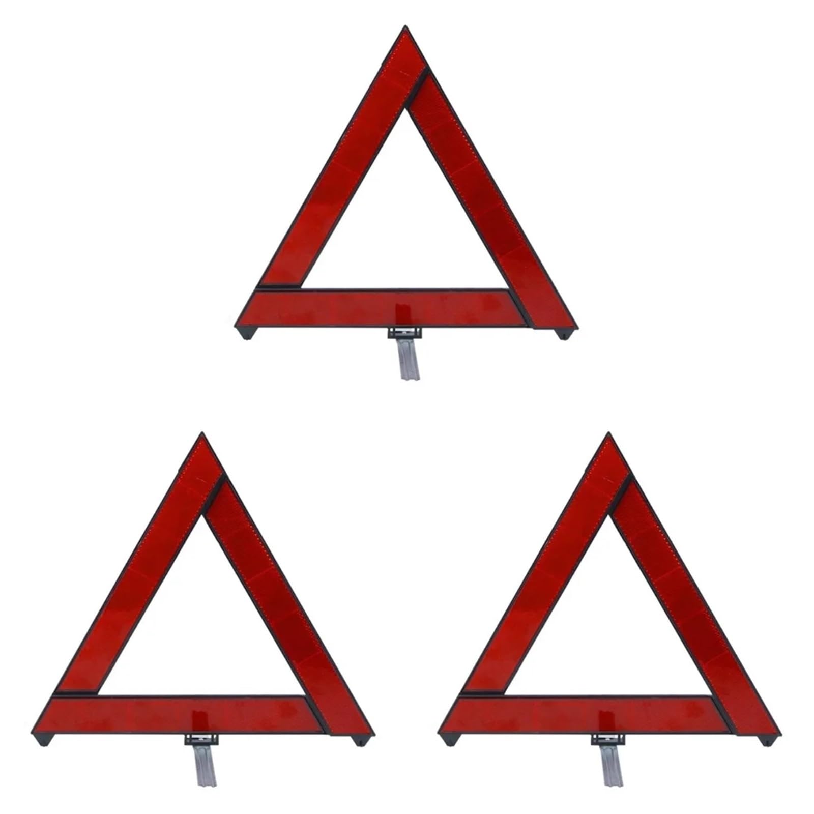 trójkąt odblaskowy Trójkątny statyw odblaskowy Odblask drogowy Trójnóg przydrożny ostrzegający przed awarią(3PCS)