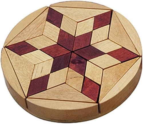 VOSAREA Juguetes de apilamiento para bebés, rompecabezas de estrellas 3D, rompecabezas de madera a juego para adultos y niños, juegos cerebrales disponible en Yaxa El Salvador