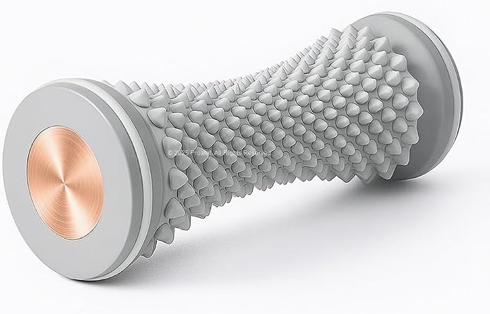 Busstier Reflexology Foot Massager, Rubber Roller Trigger Point Acupressure, Neuropathy Plantar Fasciitis Relaxer, Portable Handheld Massage Roller, Blood Circulation and Stress Relief