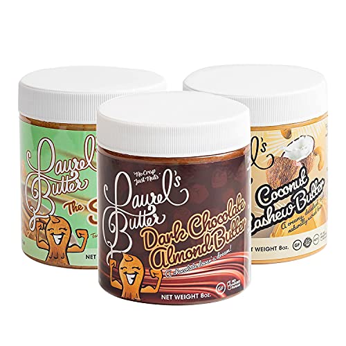 Laurel’s High Protein Nut Butter – Keto Friendly and High Protein Flavored Butter – Low Carbs Butter – Gluten & Preservatives Free – Non GMO and Kosher Certified – 8 Oz Jar Pack of 3