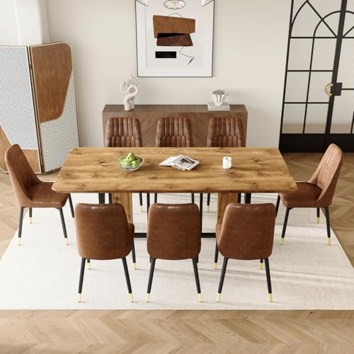 Dining-Room-Table-Set-for-879-Rectangle-Wood-Dining-Table-Set-with-8-Thick-Cushion-Upholstered-Chairs9-Piece-Dining-Table-Set-Easy-AssemblyDinner-Table-Set-for-8-for-Kitchen Dining Room Table Set for 879 Rectangle Wood Dining Table Set with 8 Thick Cushion Upholstered Chairs9 Piece Dining Table Set Easy AssemblyDinner Table Set for 8 for Kitchen