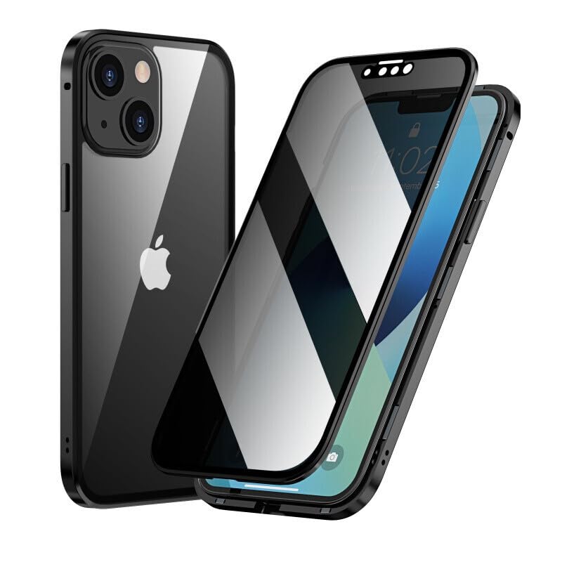 Coque magnétique iPhone 13 Pro Max en métal noir idéale pour le quotidien
