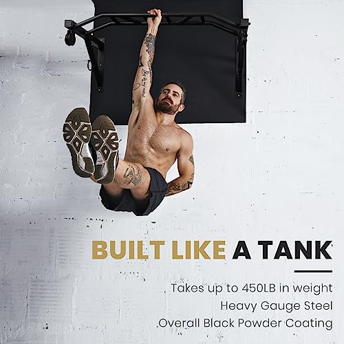 LIONSCOOL Multifunctional Wall Mounted Pull Up Bar with Pulley System, 48" and 16"/24" Multi-Grip Chin Up Bar, Cable Pulley Attachments Included, Perfect for Upper Body Workouts - Image 3