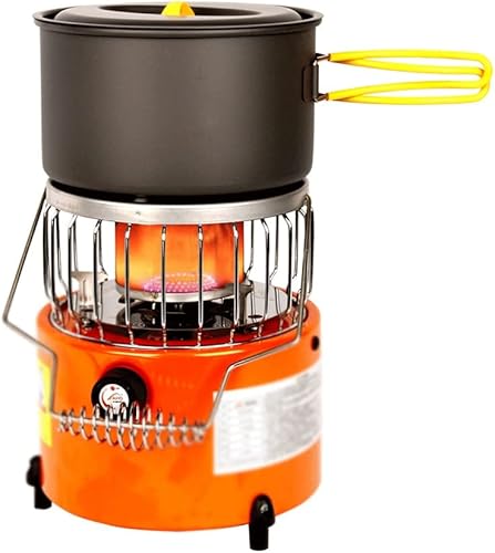 Miniatura 2 de SDGH Mini estufa de camping de calentamiento rápido portátil estufa de calefacción resistente al calor ajustable para mochileros senderismo