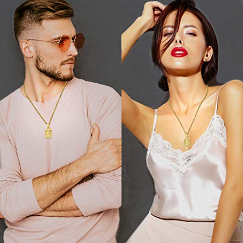 JSJOY Graduation Gifts 2024 Gold Initial Necklaces for Women Men Gold Letter Necklaces 26 Capital A-Z Letter Pendant Necklaces for Women Square Monogram Necklace for Her Initial Necklaces2