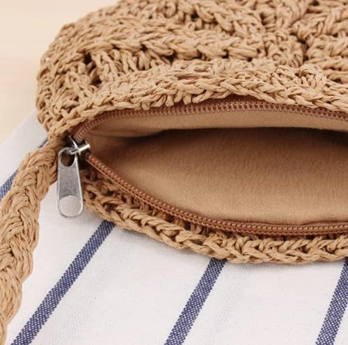 Straw Crossbody Shoulder Bag Beach Tassels Crochet Messenger Handbag Purse For Women Girls 6