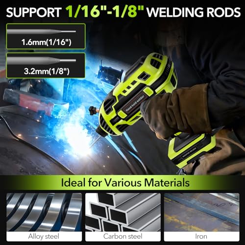 Image of Portable Welding Machine 110V Handheld Electric ARC Welder Gun Stick Welder Machine with IGBT Inverter 5 Variable Current Adjustment for 1 /16''-1 /8'' Welding Rods