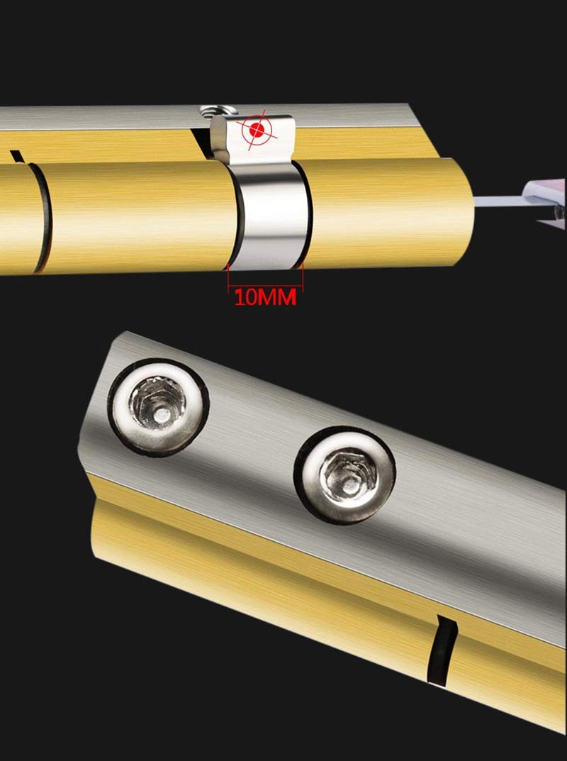 Bombin Cerradura Cerradura de Puerta Cilindro de latón Individual Abra Anti PY Acero DE Acero Inoxidable Cilindro DE Las Teclas(80(40knob 40))