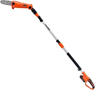 GARCARE Pole Chain saw Cordless ChainSaw 20V 8 Inch Electric Saw for Tree Trimming Battery chainsaw Multi-Angle Electric Chainsaw for Branch Cutting with 2.0Ah Battery & Charger