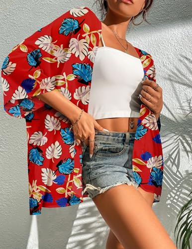 Image of BB&KK Women's Floral Kimono Summer Short Cover Ups Tops